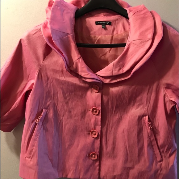 Samuel Dong Floral neck design Spring Coat Size M - Picture 5 of 9